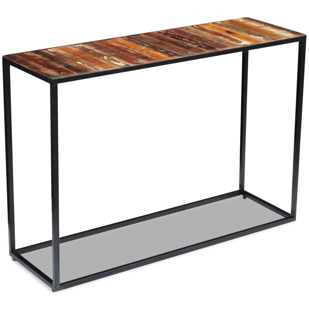 Mesa consola de madera maciza reciclada 110x35x76 cm - Imagen 3