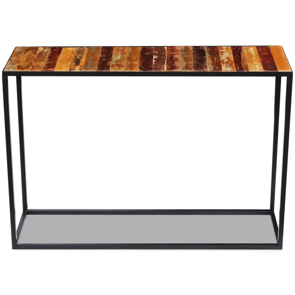 Mesa consola de madera maciza reciclada 110x35x76 cm - Imagen 6