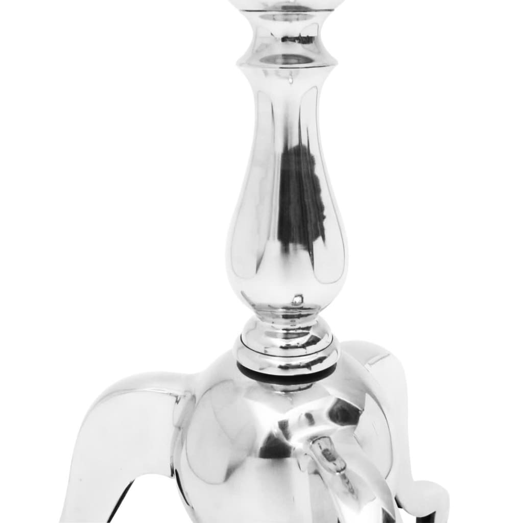 Mesita auxiliar cuadrada aluminio plateada - Imagen 3