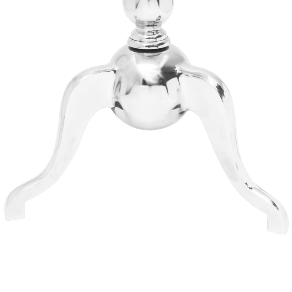 Mesita auxiliar cuadrada aluminio plateada - Imagen 4