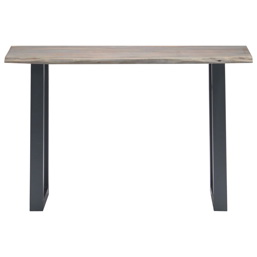 Mesa consola 115x35x76 cm madera maciza de acacia y hierro gris - Imagen 2
