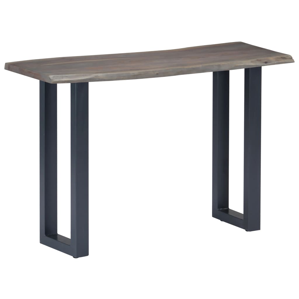 Mesa consola 115x35x76 cm madera maciza de acacia y hierro gris - Imagen 11