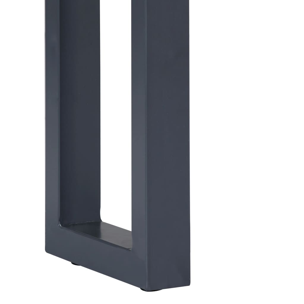 Mesa consola 115x35x76 cm madera maciza de acacia y hierro gris - Imagen 3