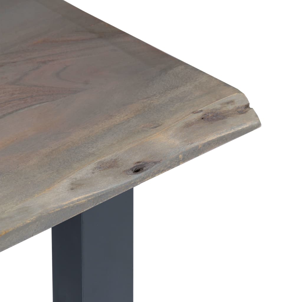 Mesa consola 115x35x76 cm madera maciza de acacia y hierro gris - Imagen 4
