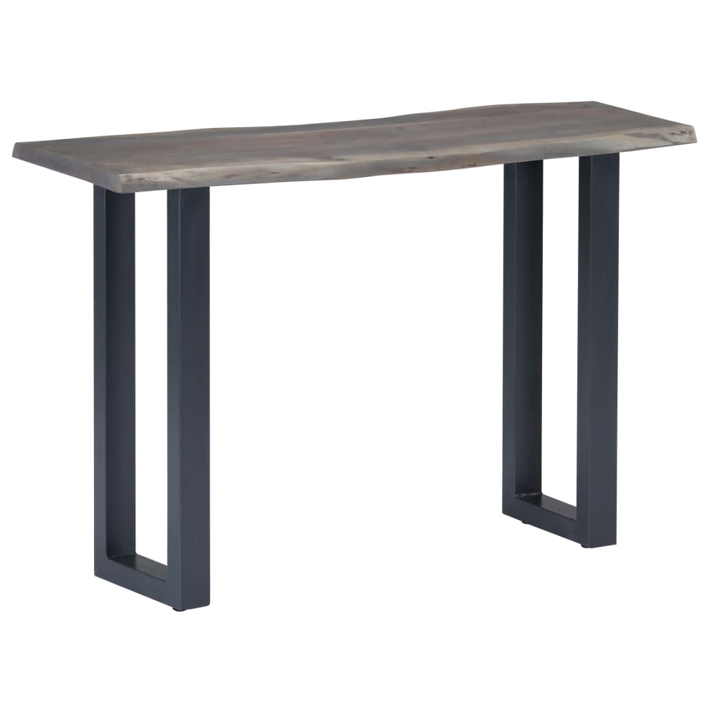Mesa consola 115x35x76 cm madera maciza de acacia y hierro gris - Imagen 10