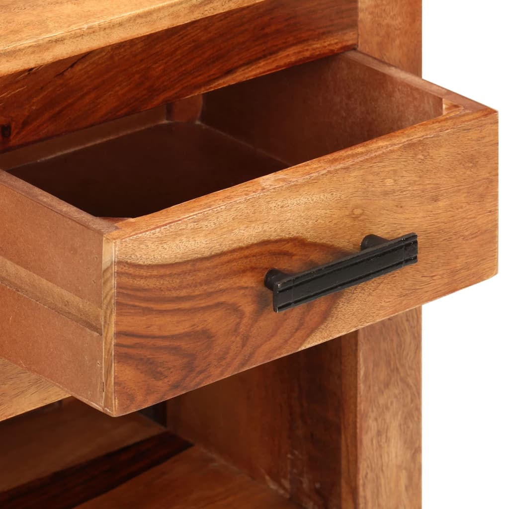 Mesita de noche de madera maciza 40x30x50 cm - Imagen 5