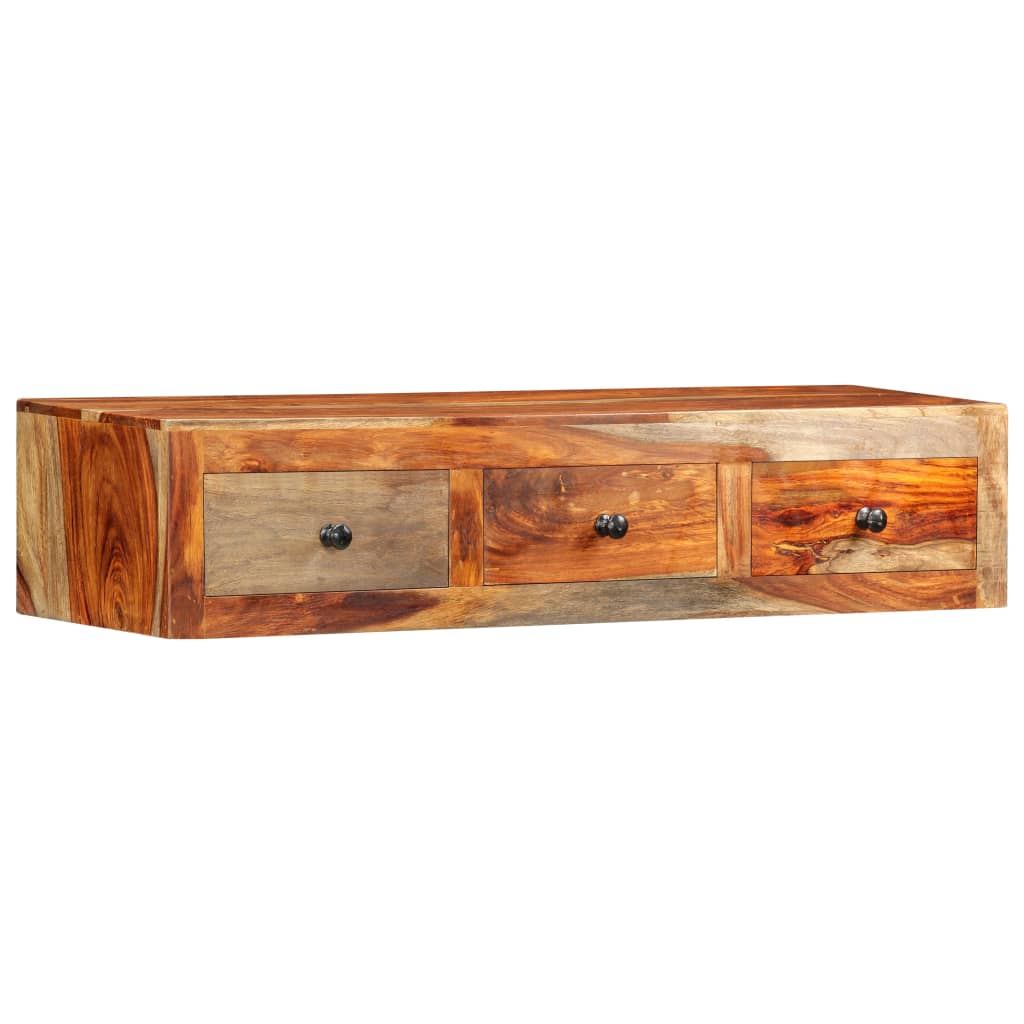 Mesa consola de pared madera maciza de Sheesham 100x25x20 cm