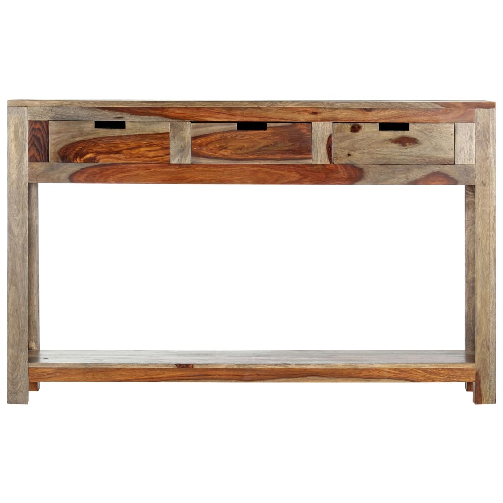 Mesa consola con 3 cajones madera maciza sheesham 120x30x75cm - Imagen 3