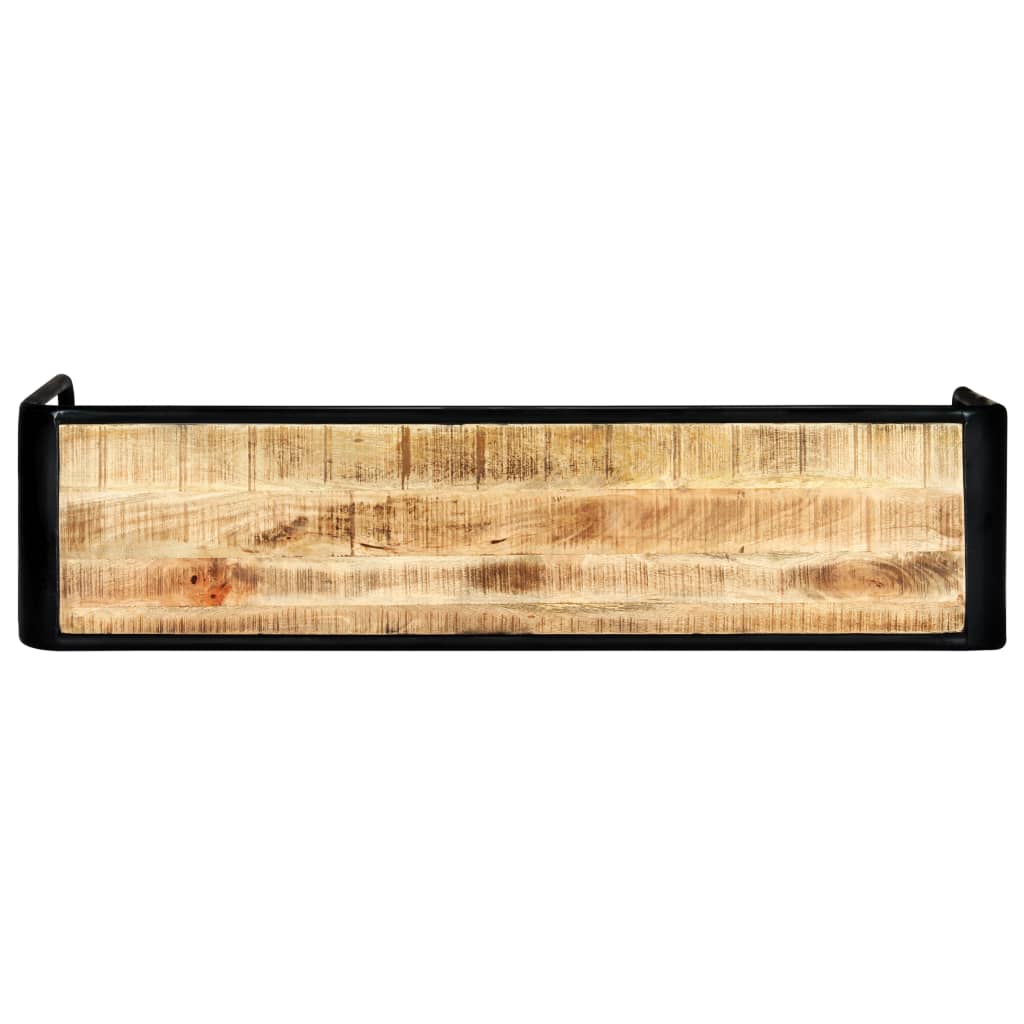 Mesa consola de madera maciza de mango sin tratar 140x35x76 cm - Imagen 3