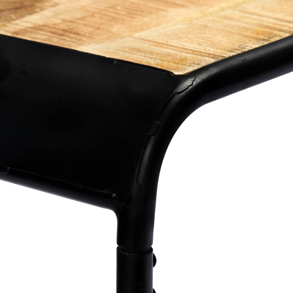 Mesa consola de madera maciza de mango sin tratar 140x35x76 cm - Imagen 5