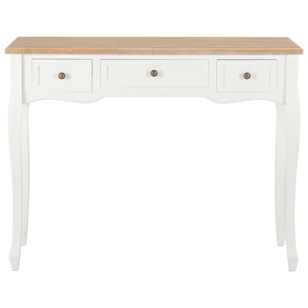 Mesa consola tocador con 3 cajones blancos - Imagen 3