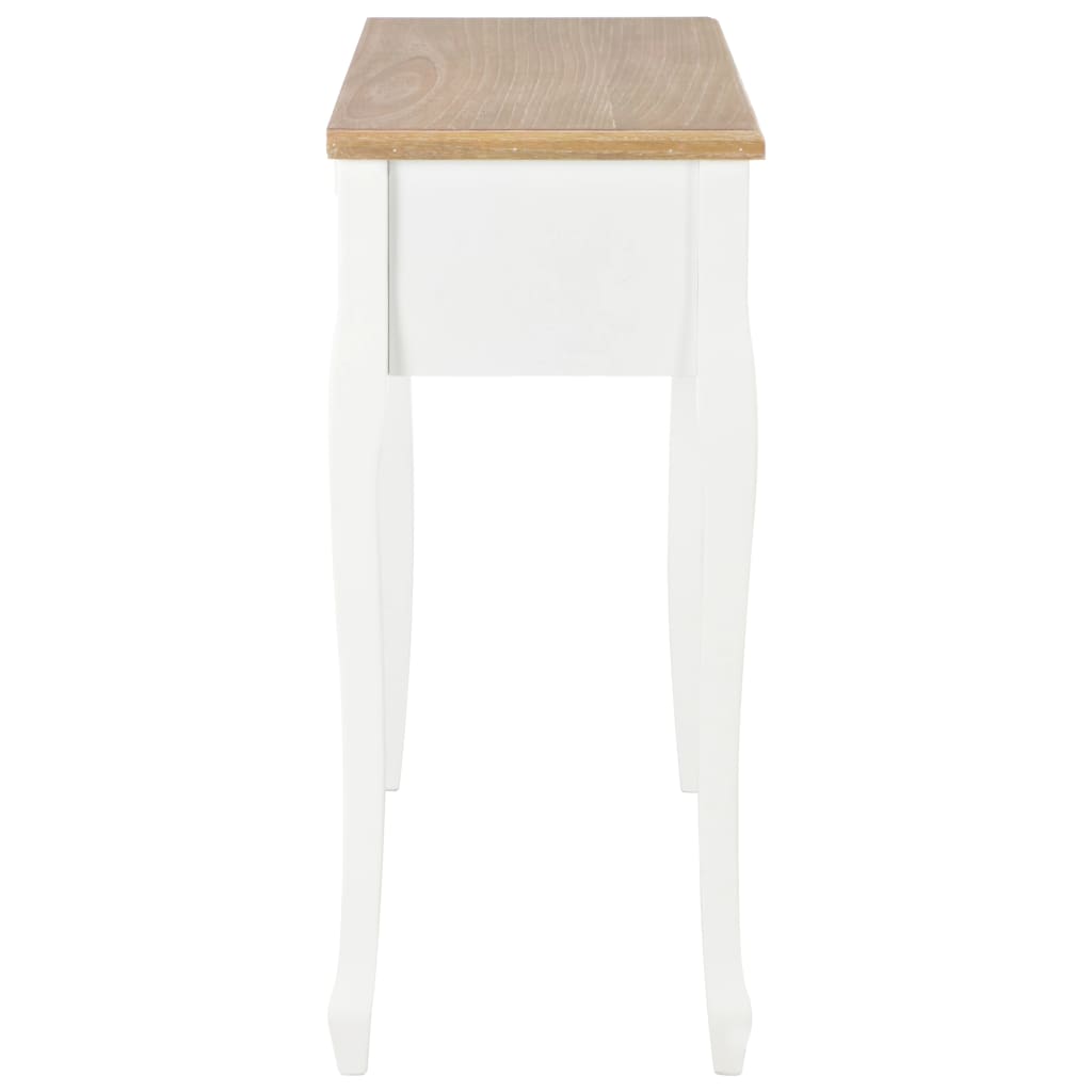 Mesa consola tocador con 3 cajones blancos - Imagen 4