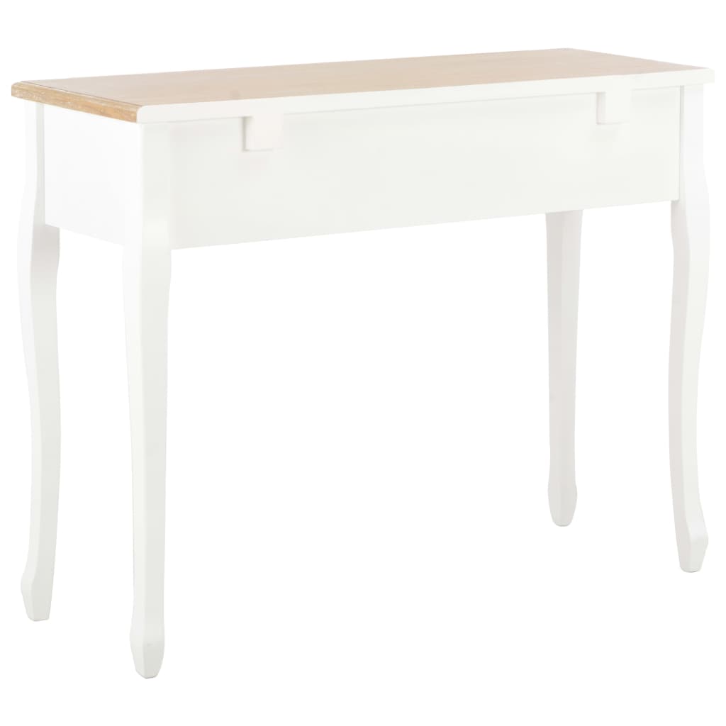 Mesa consola tocador con 3 cajones blancos - Imagen 5