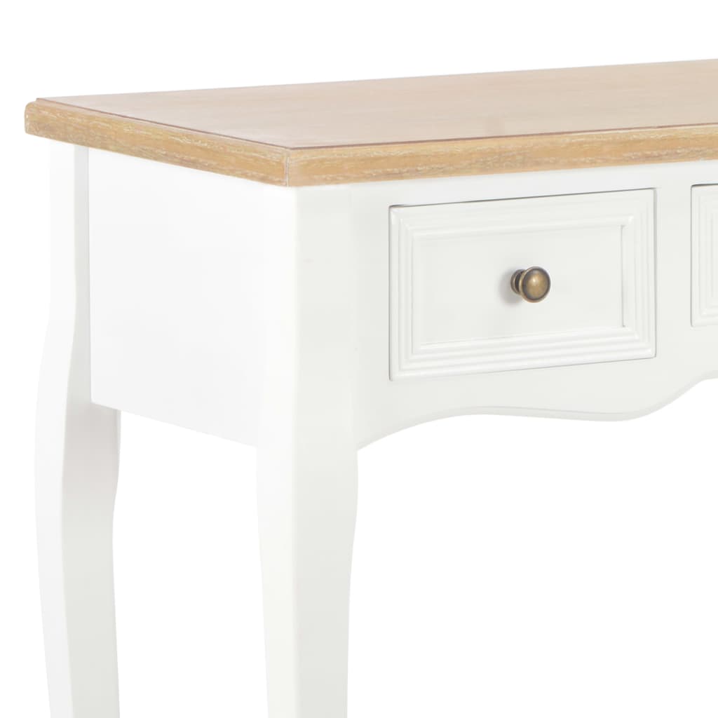 Mesa consola tocador con 3 cajones blancos - Imagen 6