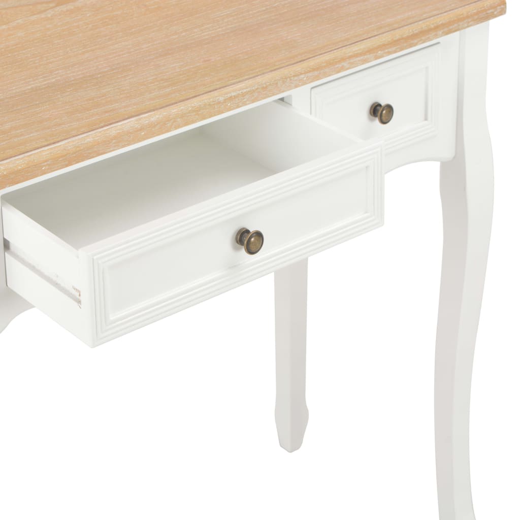 Mesa consola tocador con 3 cajones blancos - Imagen 7