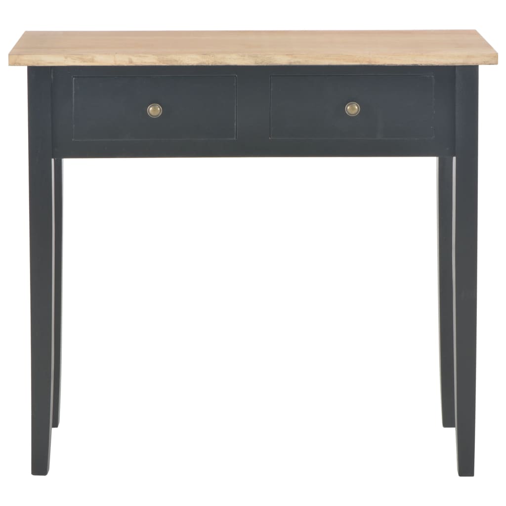 Mesa consola tocador de madera negra 79x30x74 cm - Imagen 3