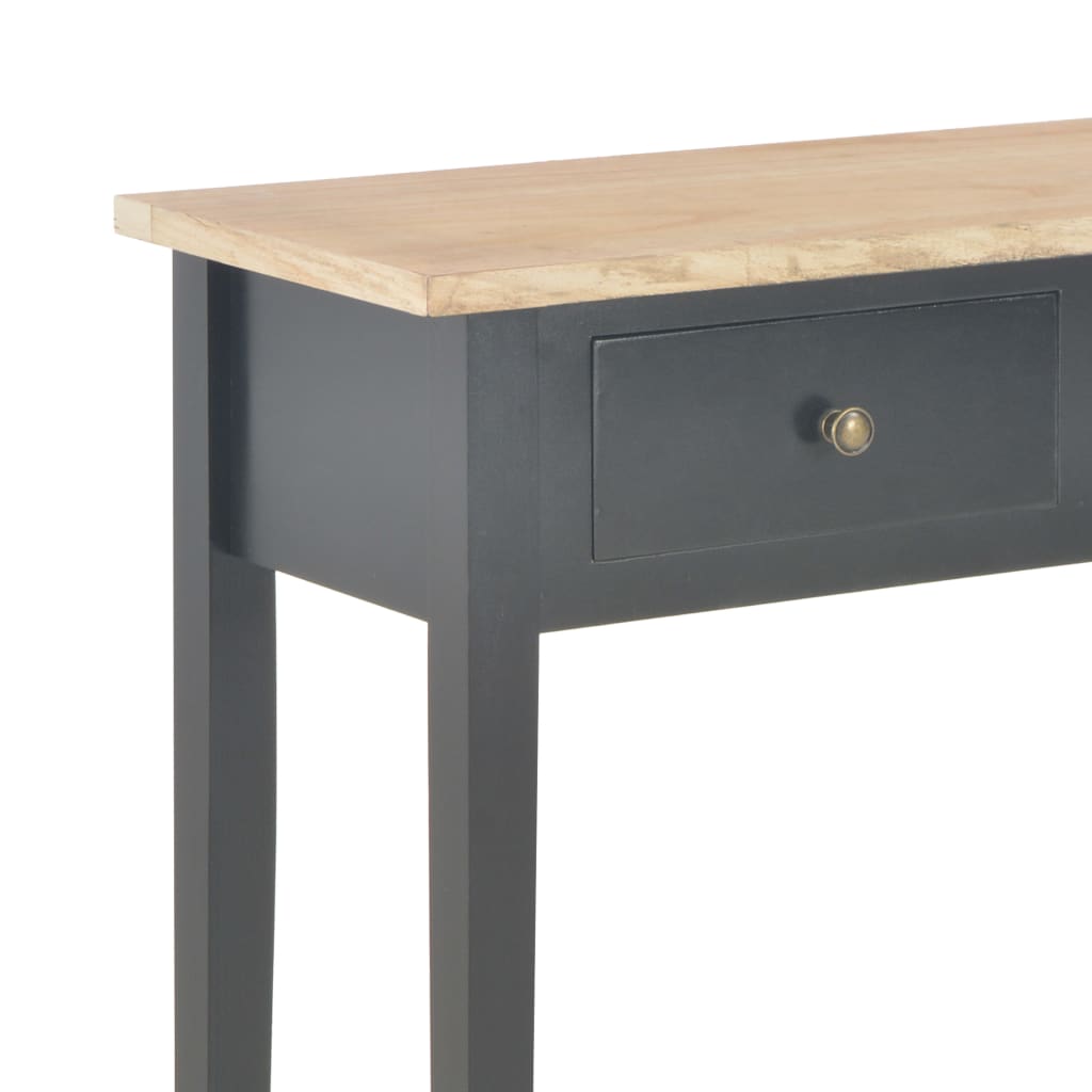 Mesa consola tocador de madera negra 79x30x74 cm - Imagen 6