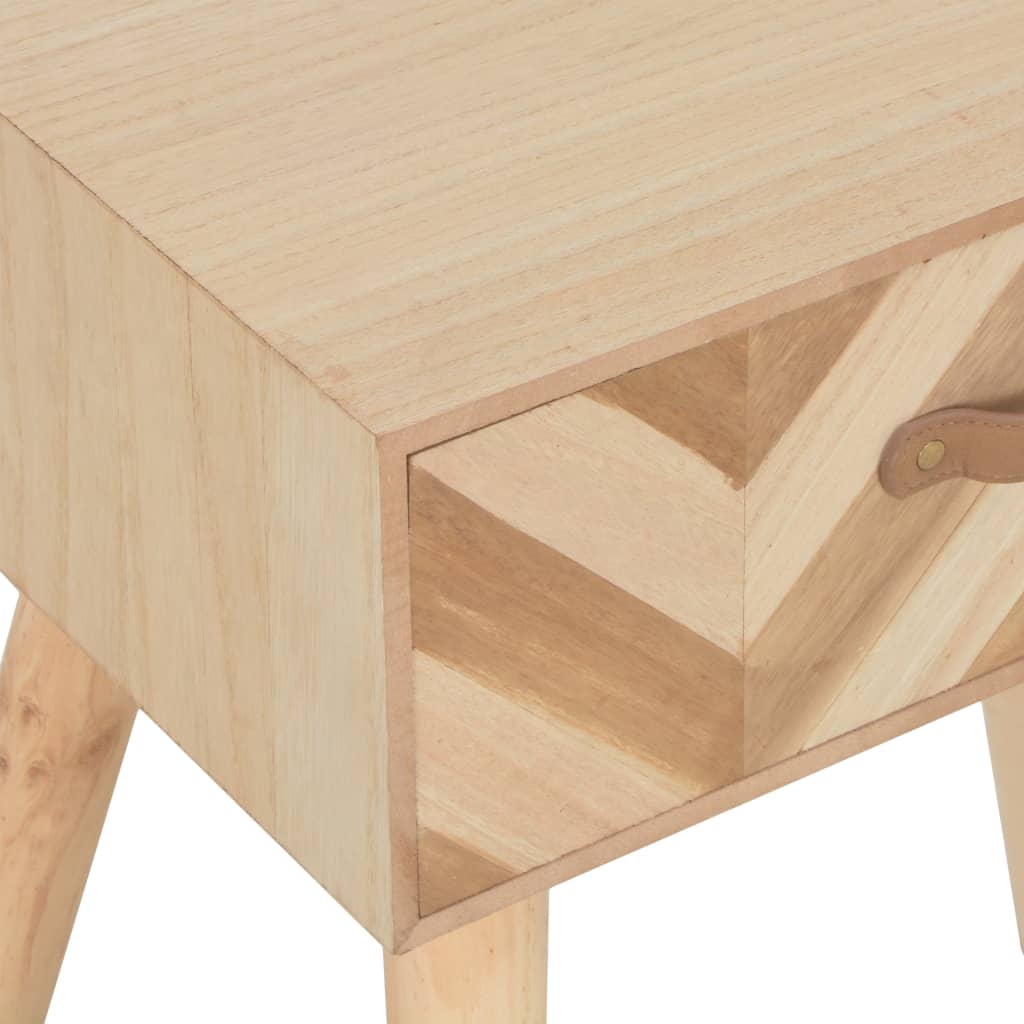 Mesita de noche con cajón de madera maciza 44x30x58 cm - Imagen 6