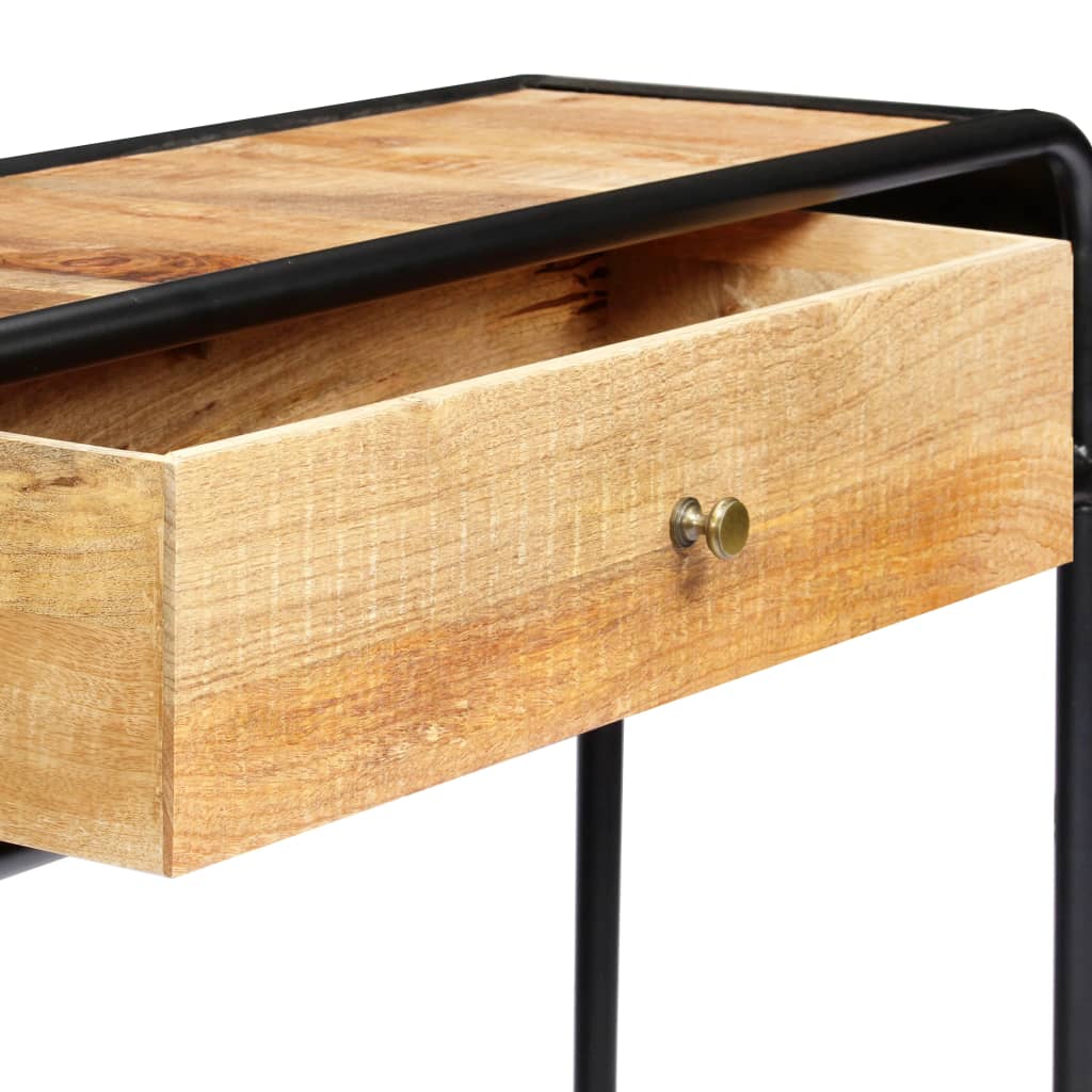 Mesa consola de madera maciza de mango 118x30x75 cm - Imagen 7