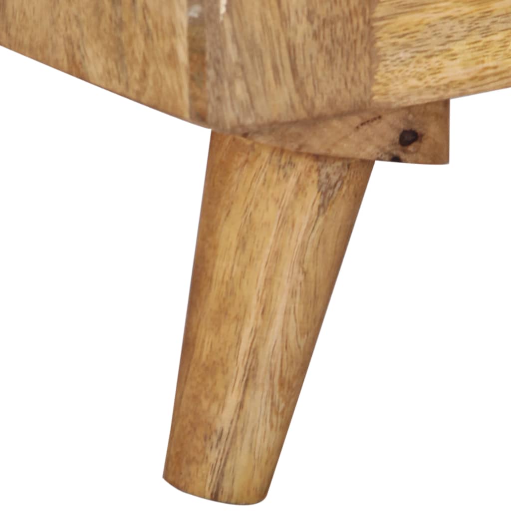 Mesita de noche de madera maciza de mango 40x30x50 cm - Imagen 5