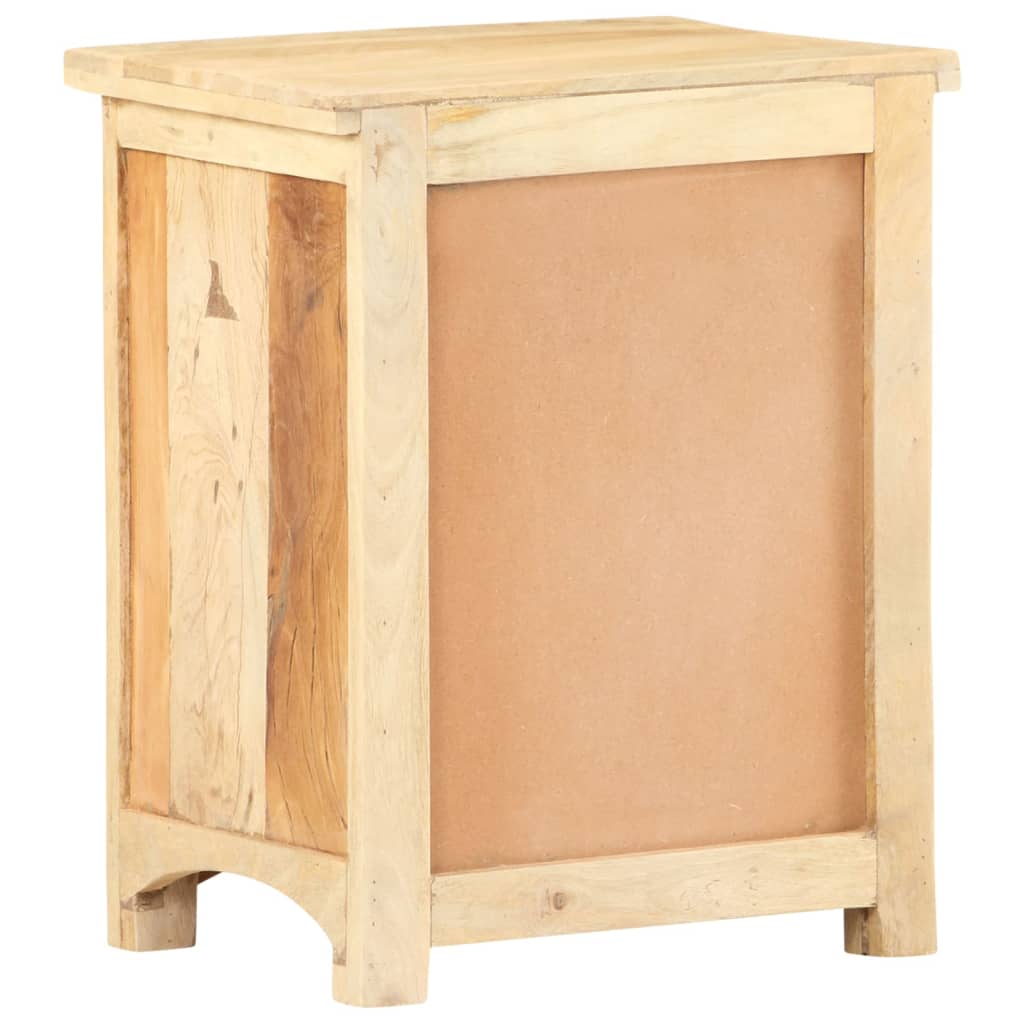 Mesita de noche de madera maciza reciclada 40x30x50 cm - Imagen 5