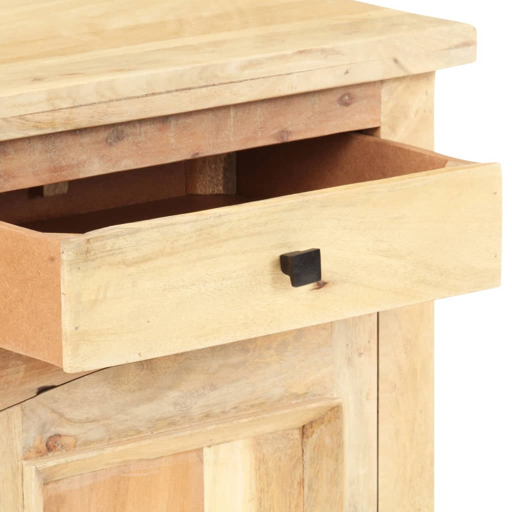Mesita de noche de madera maciza reciclada 40x30x50 cm - Imagen 6