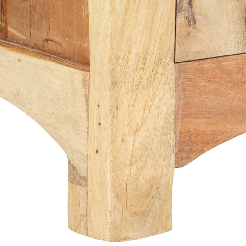 Mesita de noche de madera maciza reciclada 40x30x50 cm - Imagen 7