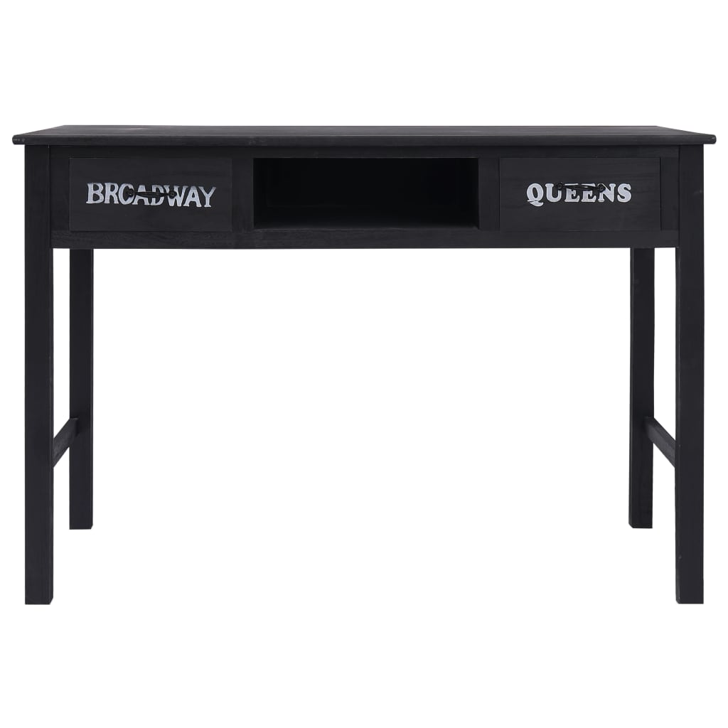 Mesa consola de madera negra 110x45x76 cm - Imagen 4
