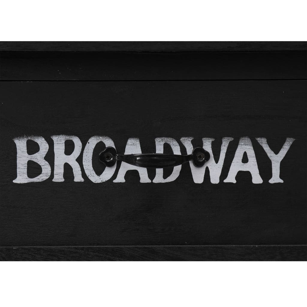 Mesa consola de madera negra 110x45x76 cm - Imagen 7