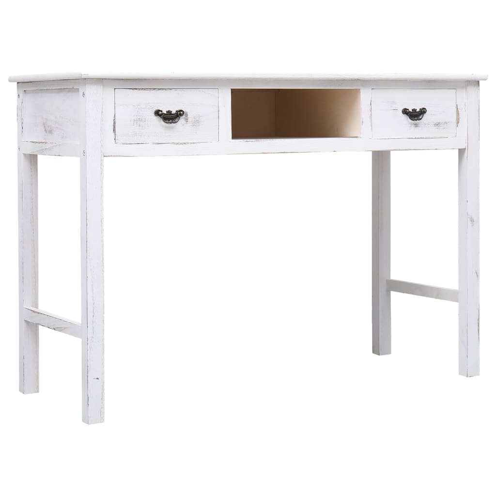 Mesa consola de madera blanco antiguo 110x45x76 cm - Imagen 3