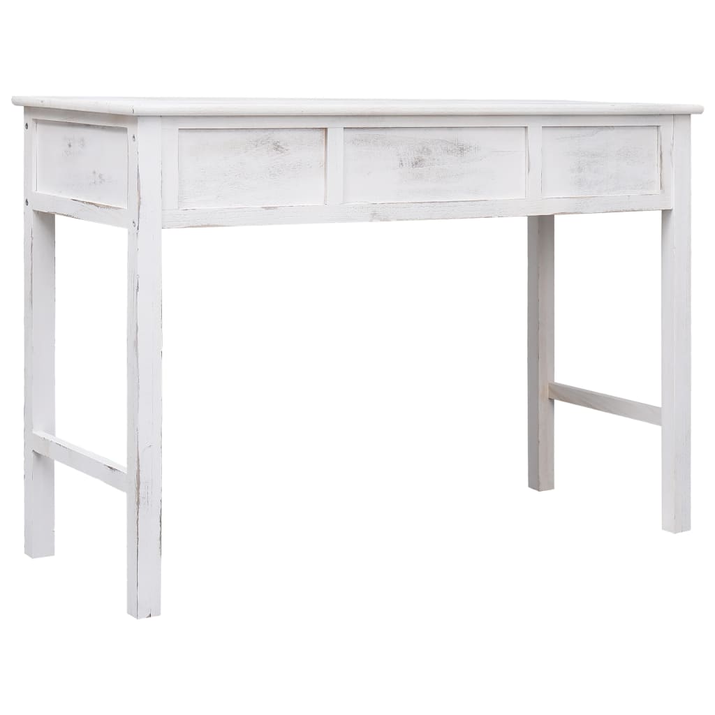 Mesa consola de madera blanco antiguo 110x45x76 cm - Imagen 5