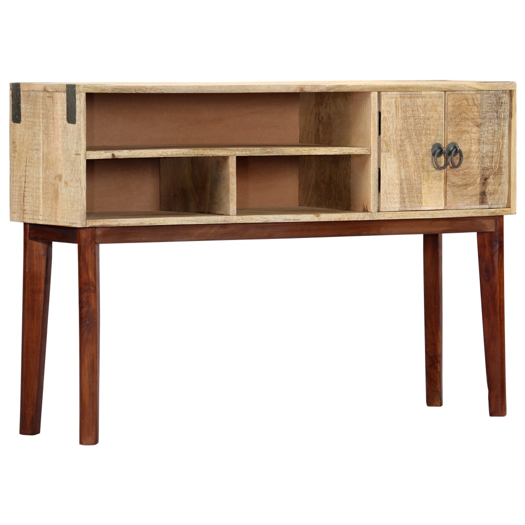 Mesa consola de madera maciza de mango rugosa 115x30x76 cm - Imagen 12
