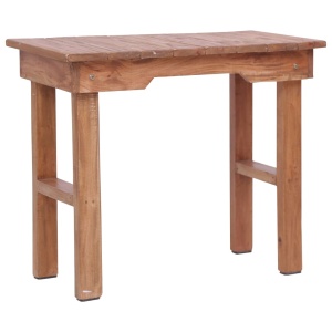 Mesa auxiliar de madera maciza de caoba marrón 70x35x60 cm