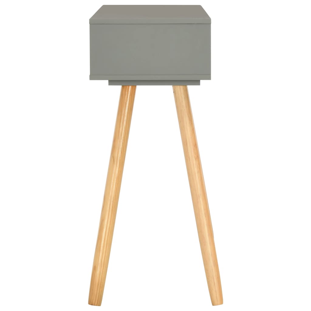 Mesa consola de madera maciza de pino gris 80x30x72 cm - Imagen 5