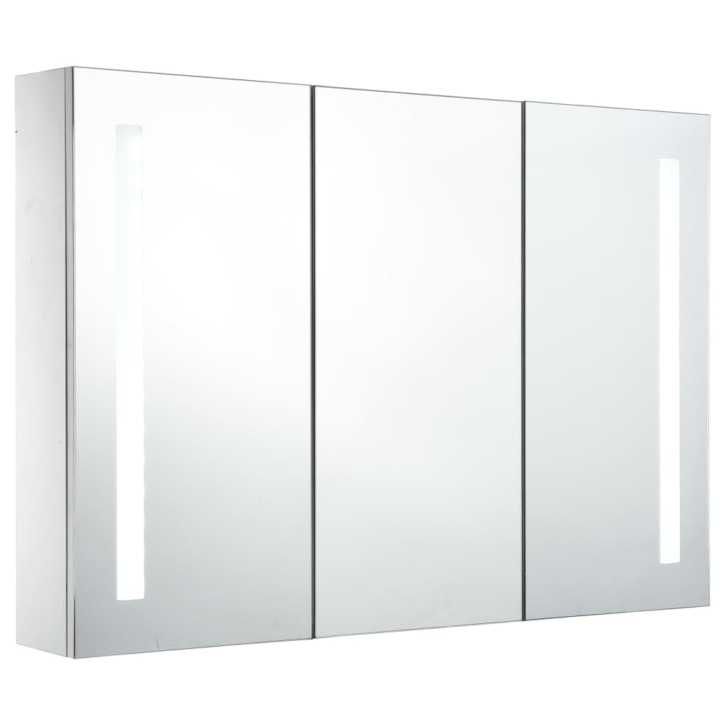 Mueble de baño con espejo LED 89x14x62 cm - Imagen 2