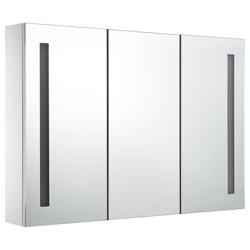 Mueble de baño con espejo LED 89x14x62 cm - Imagen 4