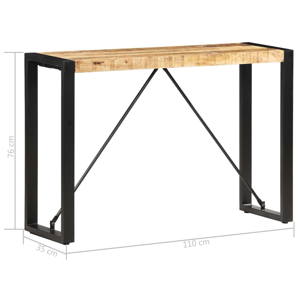 Mesa consola de madera maciza de mango 100x35x76 cm - Imagen 5