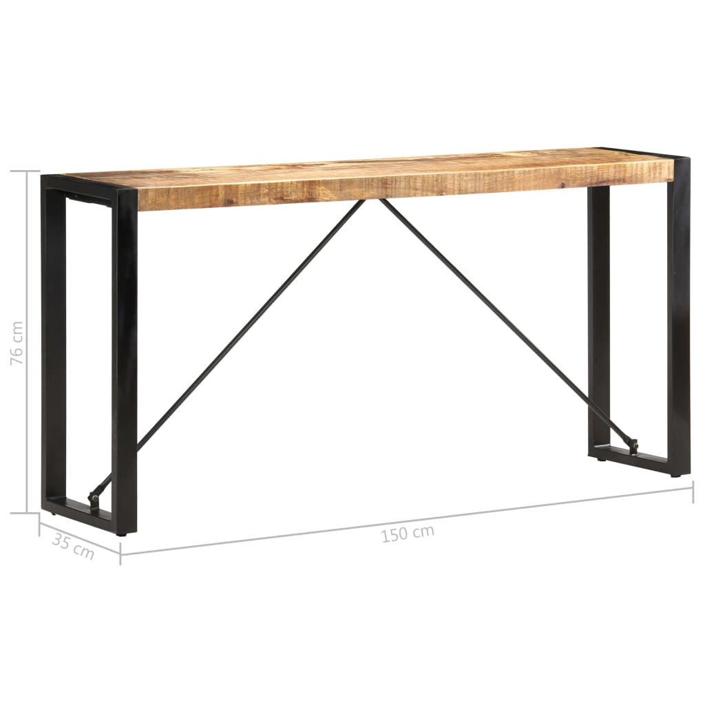 Mesa consola de madera maciza de mango 150x35x76 cm - Imagen 5