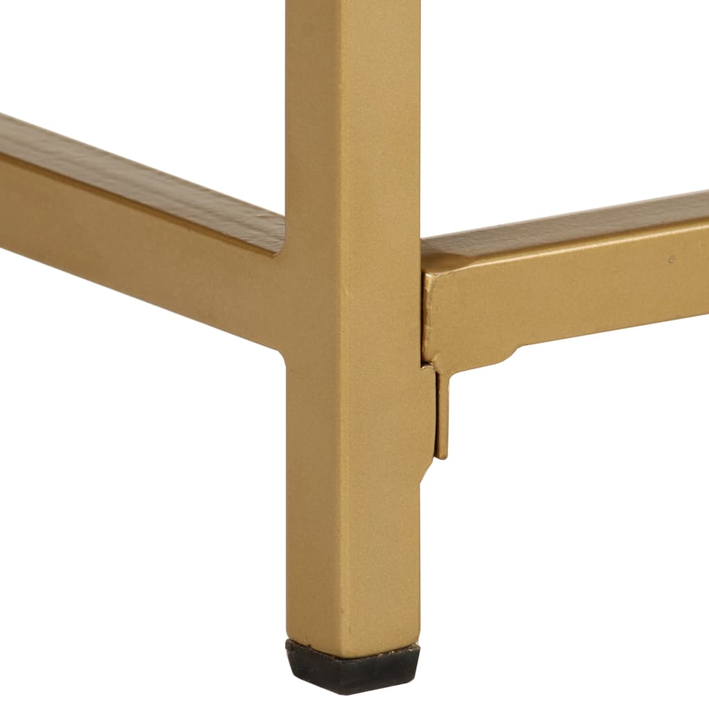 Mesa consola de madera maciza de acacia 100x35x76 cm - Imagen 8