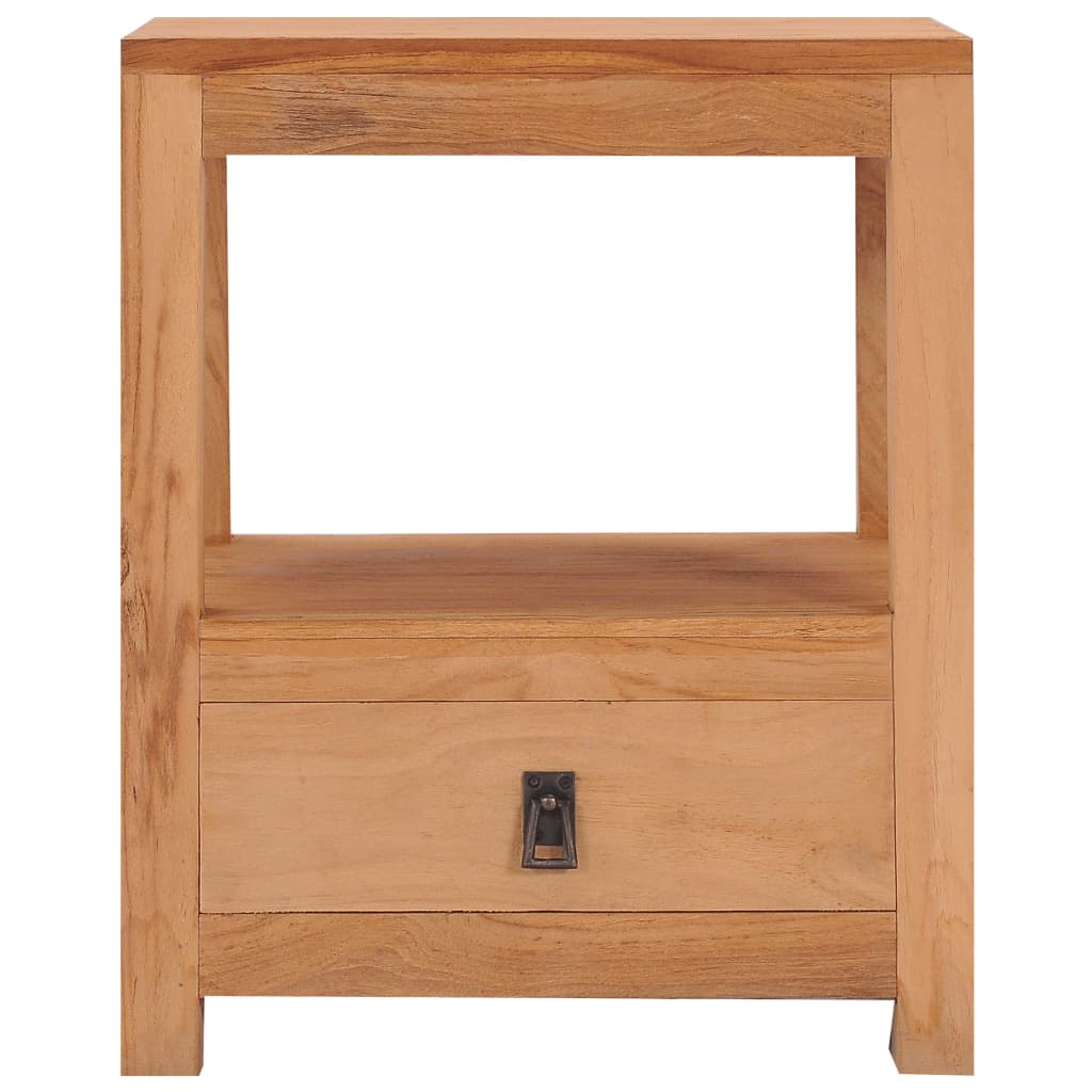 Mesita de noche de madera maciza de mango 40x30x50 cm - Imagen 3