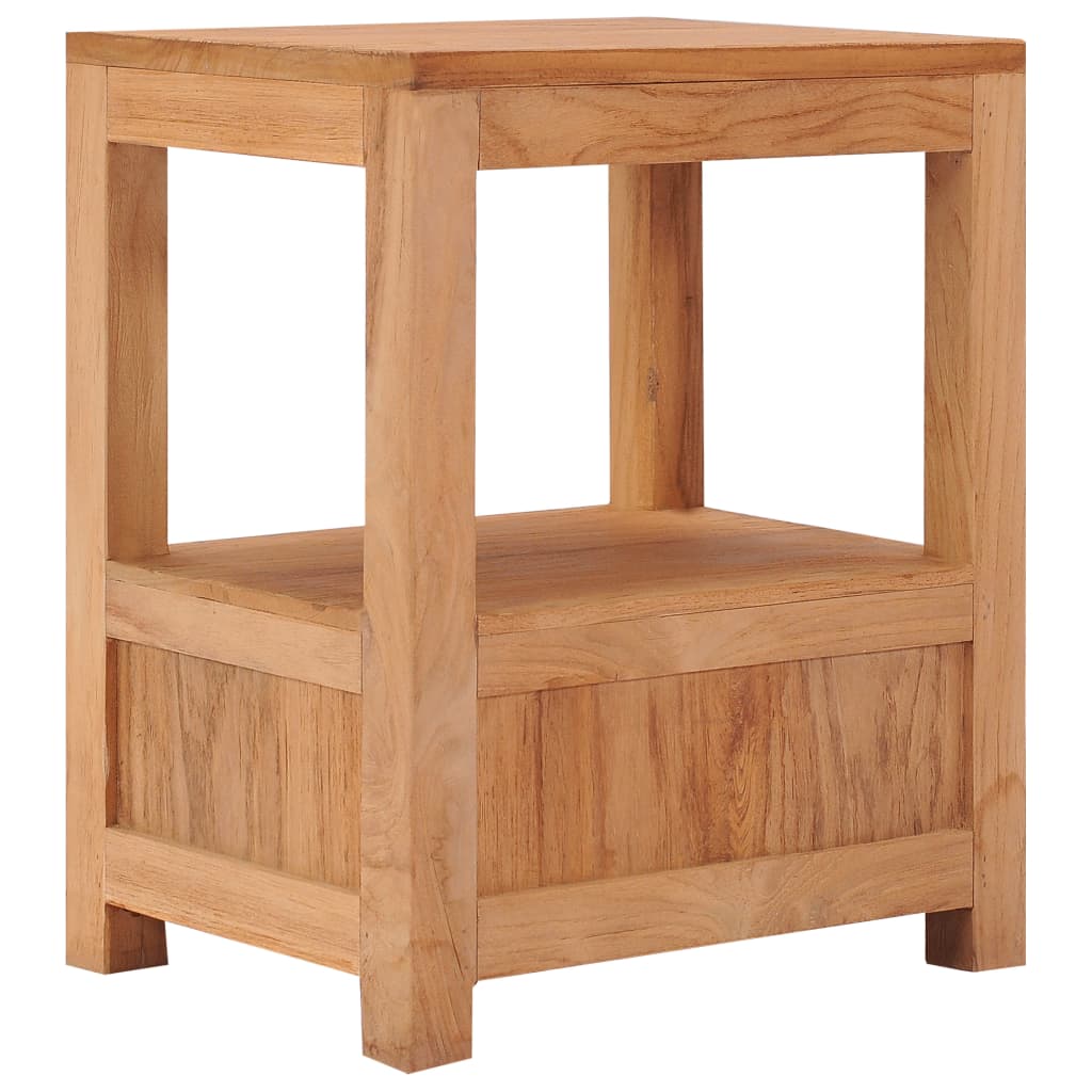 Mesita de noche de madera maciza de mango 40x30x50 cm - Imagen 5