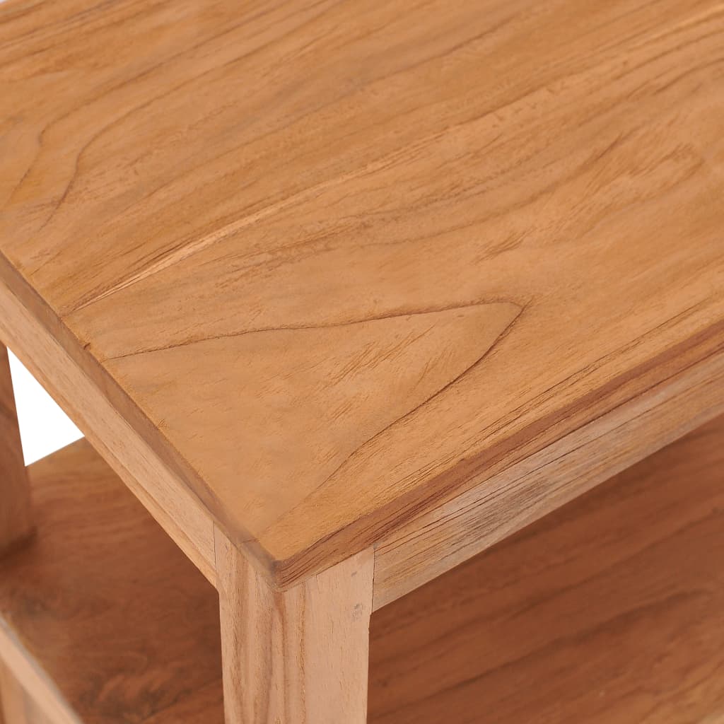Mesita de noche de madera maciza de mango 40x30x50 cm - Imagen 6