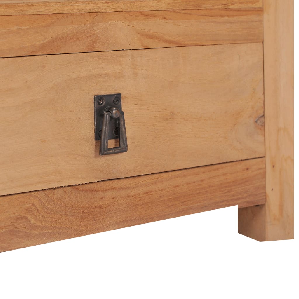 Mesita de noche de madera maciza de mango 40x30x50 cm - Imagen 7