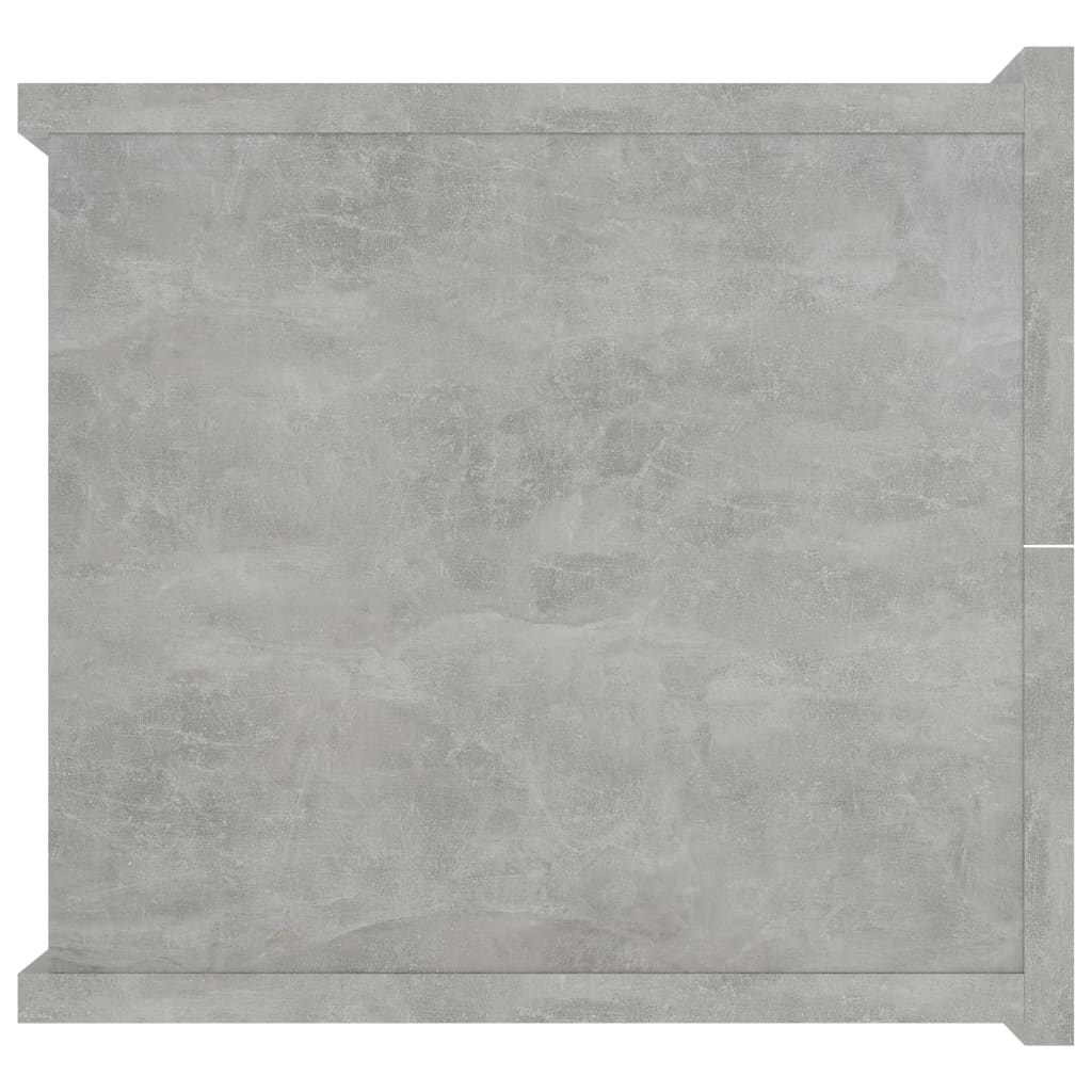 Mesita de noche madera contrachapada gris hormigón 40x30x30 cm - Imagen 5