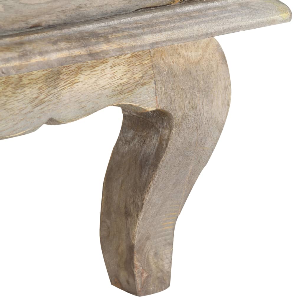 Mesita de noche madera maciza de mango 40x30x55 cm - Imagen 5