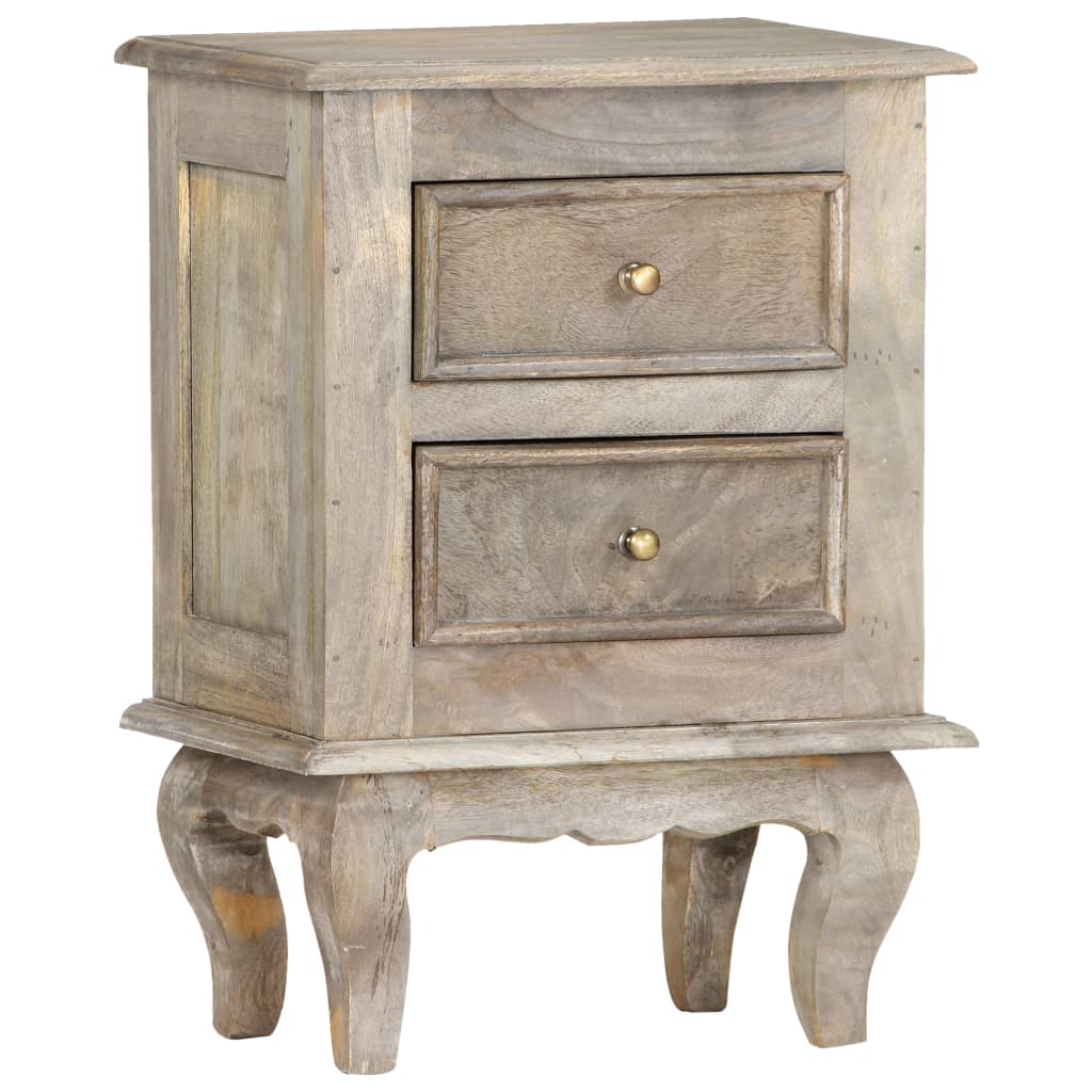 Mesita de noche madera maciza de mango 40x30x55 cm - Imagen 10