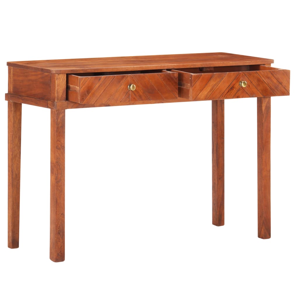 Mesa consola de madera maciza de acacia 110x40x76 cm - Imagen 2
