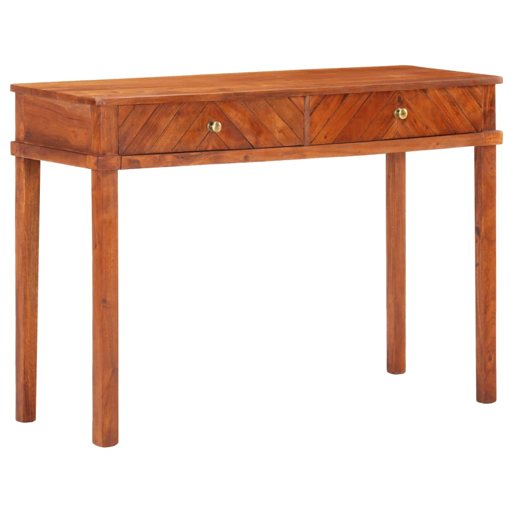 Mesa consola de madera maciza de acacia 110x40x76 cm - Imagen 11