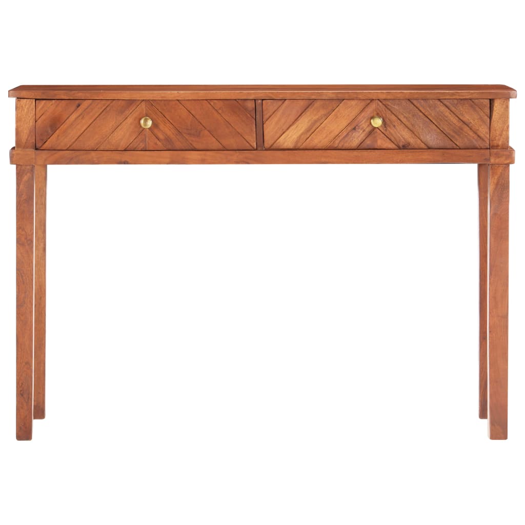 Mesa consola de madera maciza de acacia 110x40x76 cm - Imagen 3
