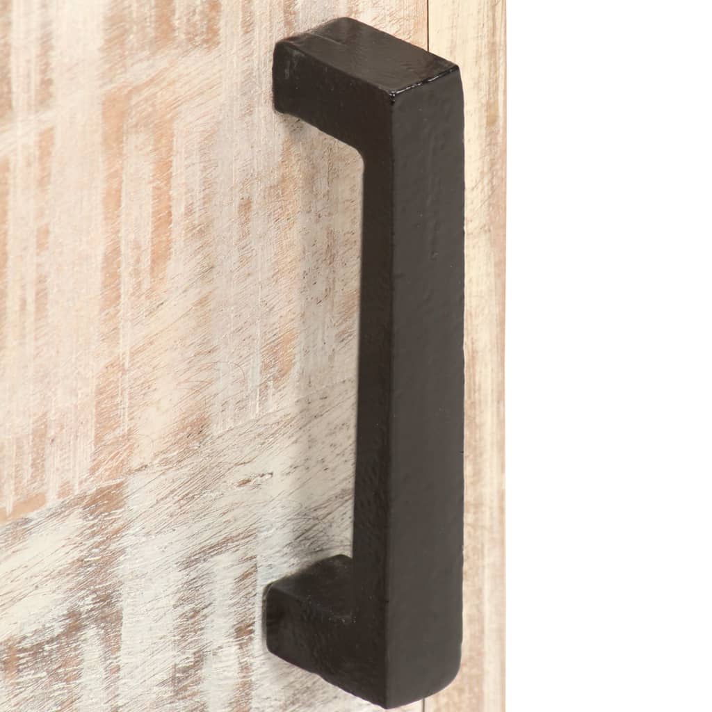 Mesita de noche de madera maciza de acacia 40x30x50 cm - Imagen 5